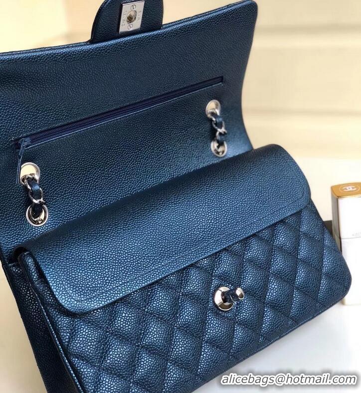 Purchase Chanel Pearl Caviar Calfskin Medium Classic Flap Bag A1112 Blue