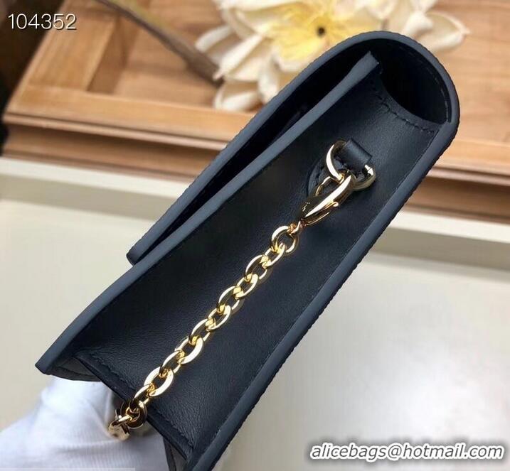 Good Quality Louis Vuitton Monogram Canvas Flore Chain Wallet M63888 Black  2019 