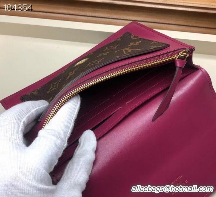 Crafted Louis Vuitton Monogram Canvas Flore Chain Wallet M67404 Lie De Vin 2019