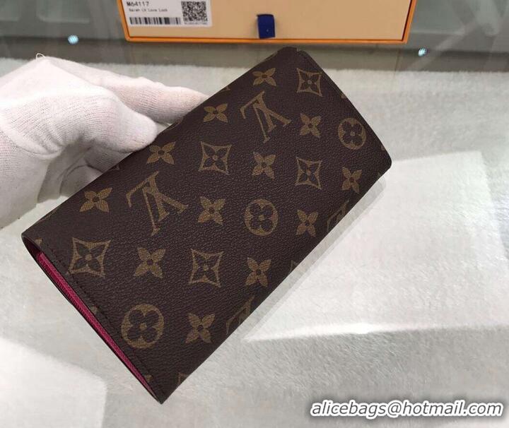 Popular Louis Vuitton Love Lock Monogram Canvas Sarah Wallet M64117 2019