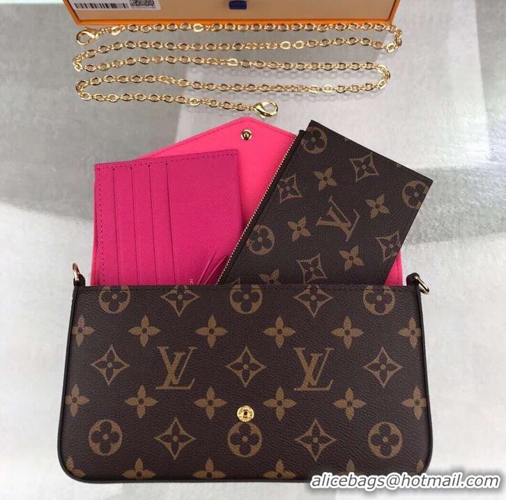 Sumptuous Louis Vuitton Love Lock Monogram Canvas Pochette Felicie Bag M63999 2019 