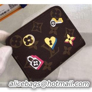 Best Price Louis Vuitton Love Lock Monogram Canvas Zippy Coin Purse M64118 2019