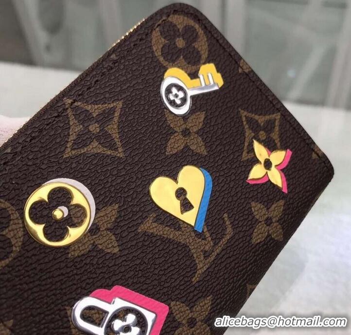 Best Price Louis Vuitton Love Lock Monogram Canvas Zippy Coin Purse M64118 2019