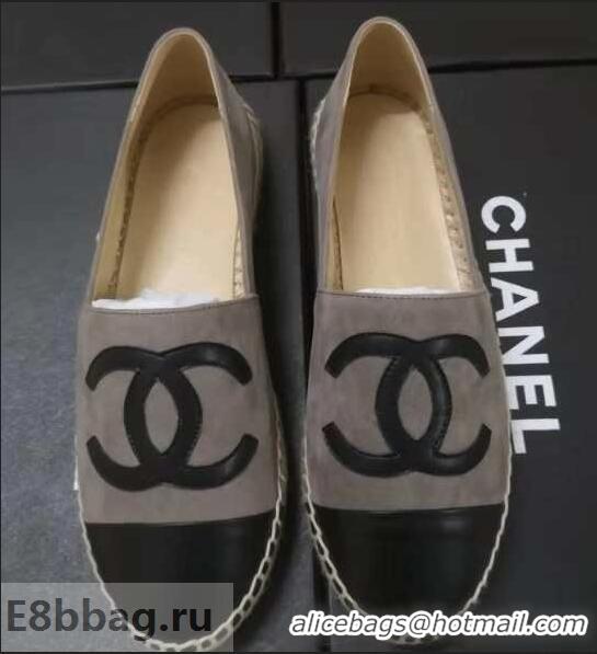 Buy Classic Chanel Suede CC Logo Espadrilles G40403 Camel/Black 01