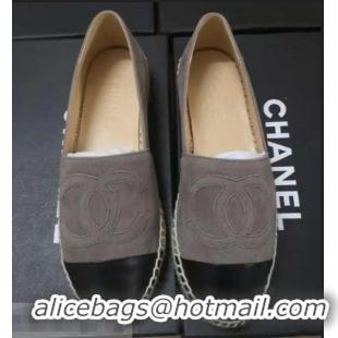 Specials Discount Chanel Suede CC Logo Espadrilles G40404 Camel/Black 02