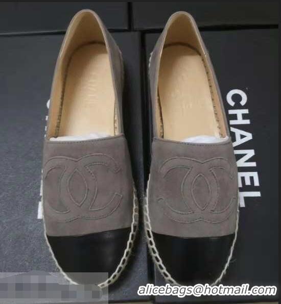 Specials Discount Chanel Suede CC Logo Espadrilles G40404 Camel/Black 02