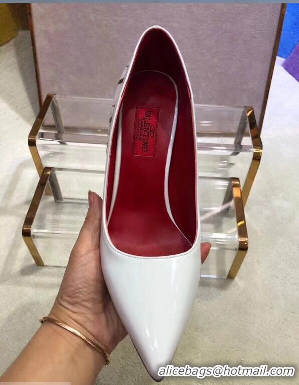 Buy Discount VALENTINO VLTN PATENT PUMP 9.5CM VT5001 White