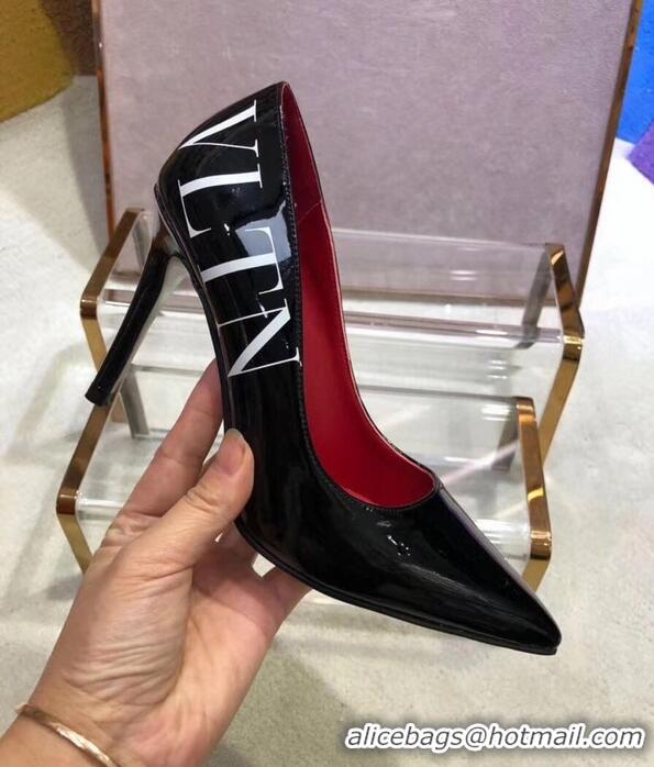 Low Price VALENTINO VLTN PATENT PUMP 9.5CM VT5001 Black