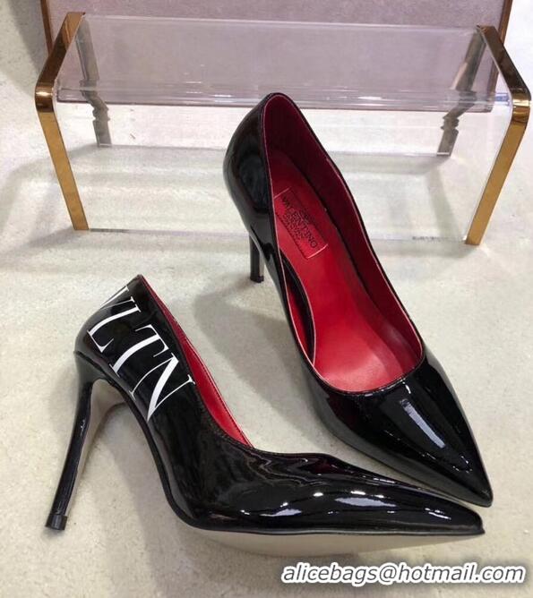 Low Price VALENTINO VLTN PATENT PUMP 9.5CM VT5001 Black