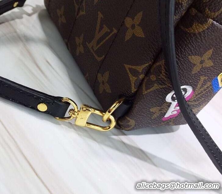 Unique Style Louis Vuitton Love Lock Monogram Canvas Palm Springs Mini Backpack Bag M44367 2019