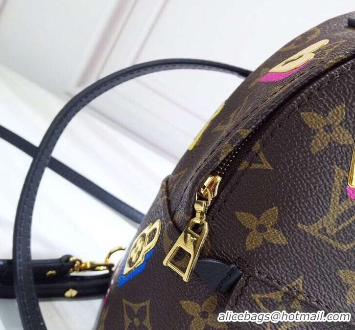 Unique Style Louis Vuitton Love Lock Monogram Canvas Palm Springs Mini Backpack Bag M44367 2019