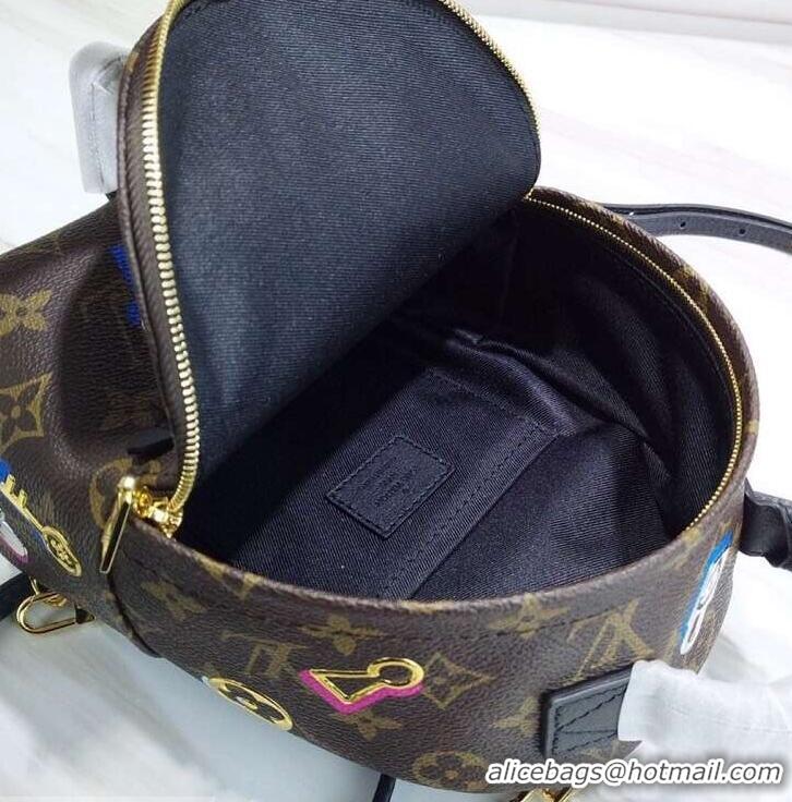 Unique Style Louis Vuitton Love Lock Monogram Canvas Palm Springs Mini Backpack Bag M44367 2019