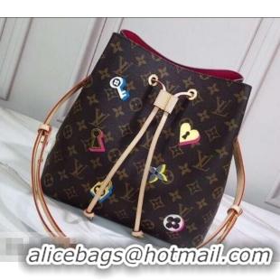 Purchase Louis Vuitton Love Lock Monogram Canvas NéoNoé Bucket Bag M44369 2019