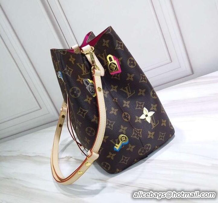 Purchase Louis Vuitton Love Lock Monogram Canvas NéoNoé Bucket Bag M44369 2019