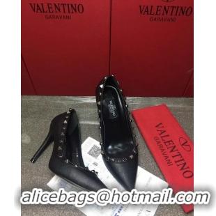 Hot Style VALENTINO ROLLING ROCKSTUD PUMP 9.5CM VT8660 All Black