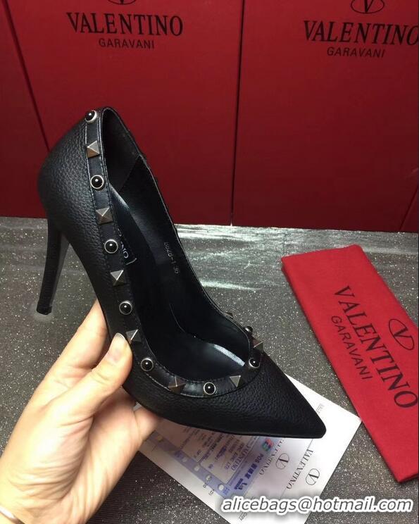 Hot Style VALENTINO ROLLING ROCKSTUD PUMP 9.5CM VT8660 All Black