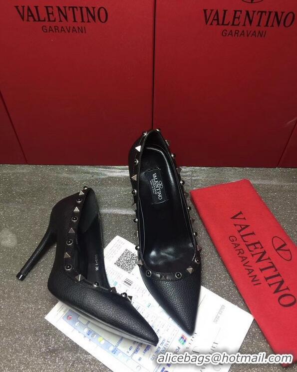 Hot Style VALENTINO ROLLING ROCKSTUD PUMP 9.5CM VT8660 All Black