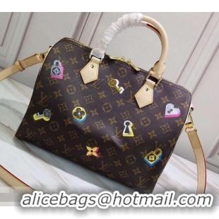 Promotional Louis Vuitton Love Lock Monogram Canvas Speedy Bandoulière 30 Bag M44365 2019