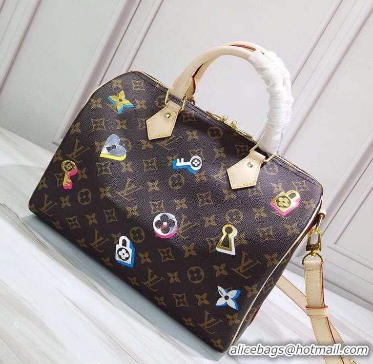 Promotional Louis Vuitton Love Lock Monogram Canvas Speedy Bandoulière 30 Bag M44365 2019