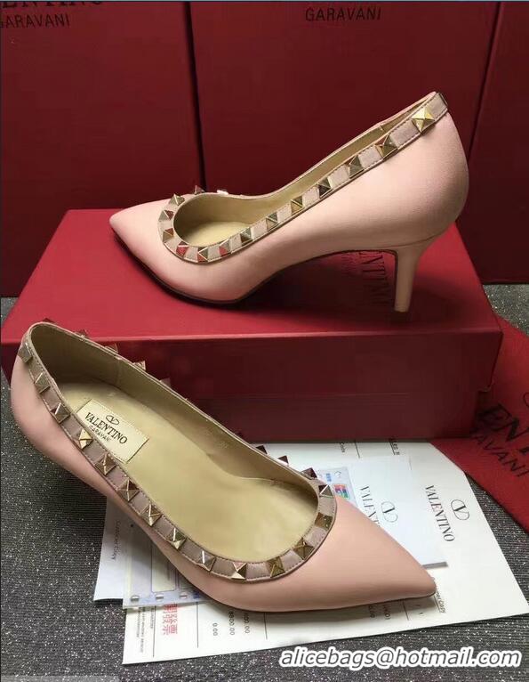 Unique Duplicate VALENTINO SHEEPSKIN ROCKSTUD PUMP 6.5CM VT8975 Pink