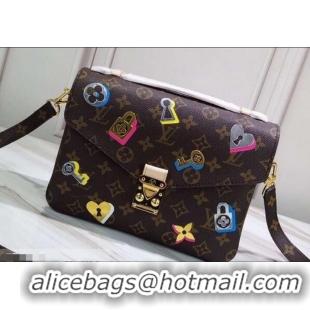 Popular Style Louis Vuitton Love Lock Monogram Canvas Pochette Métis Bag M44366 2019