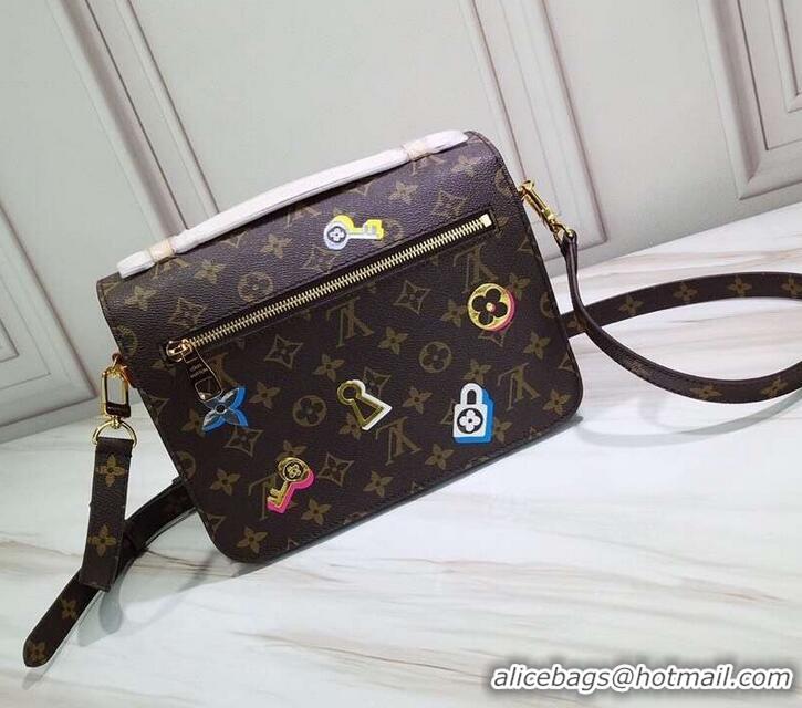 Popular Style Louis Vuitton Love Lock Monogram Canvas Pochette Métis Bag M44366 2019