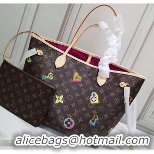 Super Quality Louis Vuitton Love Lock Monogram Canvas Neverfull MM Tote Bag M44364 2019