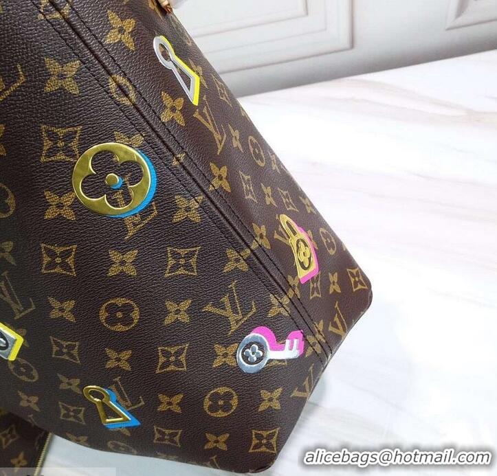 Super Quality Louis Vuitton Love Lock Monogram Canvas Neverfull MM Tote Bag M44364 2019