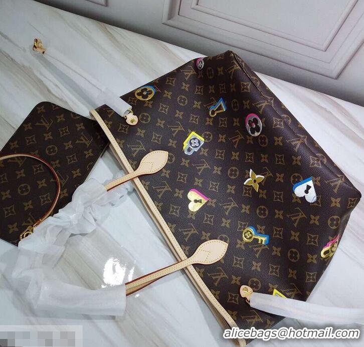 Super Quality Louis Vuitton Love Lock Monogram Canvas Neverfull MM Tote Bag M44364 2019