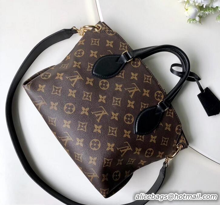 Expensive Louis Vuitton Monogram Canvas Flower Zipped Tote BB Bag M44351 Noir 2019 