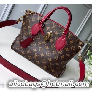 Charming Louis Vuitton Monogram Canvas Flower Zipped Tote BB Bag M44350 Lie de Vin 2019