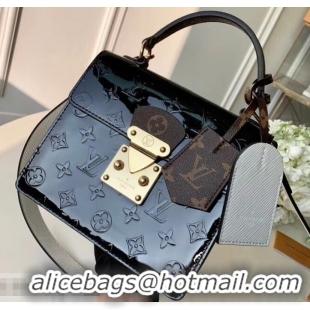 Comfortable Louis Vuitton Monogram Vernis Patent Leather Spring Street Bag M90375 Black 2019