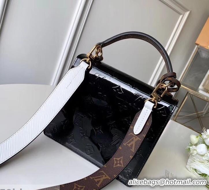 Comfortable Louis Vuitton Monogram Vernis Patent Leather Spring Street Bag M90375 Black 2019