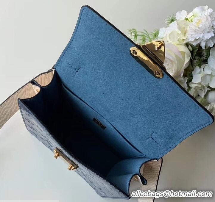 Good Quality Louis Vuitton Monogram Vernis Patent Leather Spring Street Bag M90373 Bleu Jean 2019