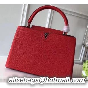 Popular Louis Vuitton Capucines MM Bag M94740 Red/Silver