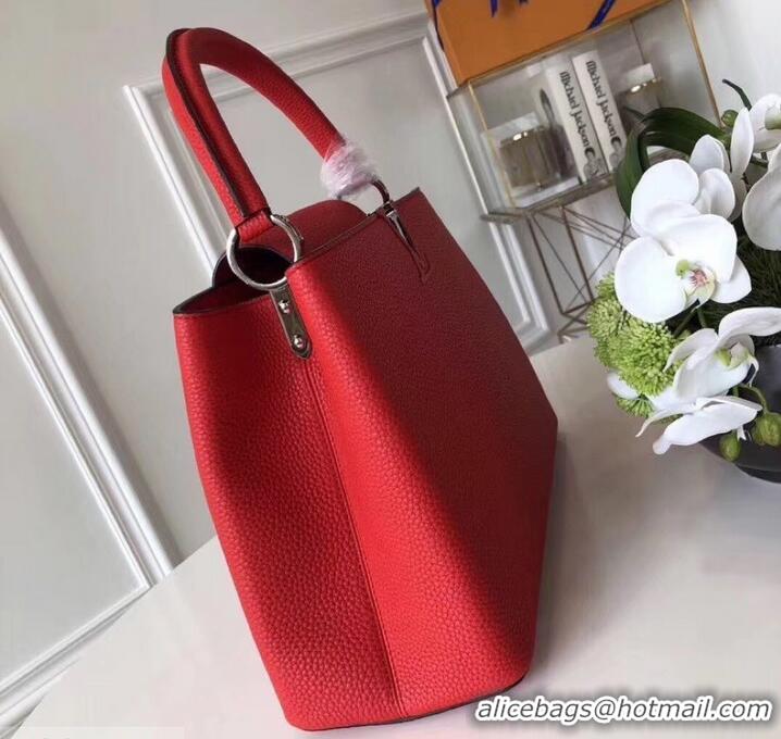 Popular Louis Vuitton Capucines MM Bag M94740 Red/Silver