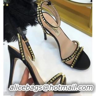 Traditional Specials Valentino Heel 10cm Rockstud Around Sandals VT2704 Black 2019