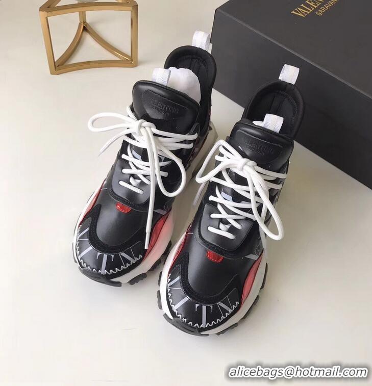 Buy Cheapest Valentino Bounce Low-top Sneakers VT2703 Black 2019