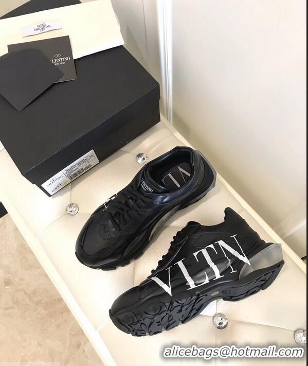 Top Design Valentino Bounce Low-top Sneakers VLTN VT2706 Black 2019