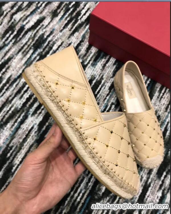 Trendy Design Valentino Rockstud Spike Espadrilles VT40817 Nude 2019