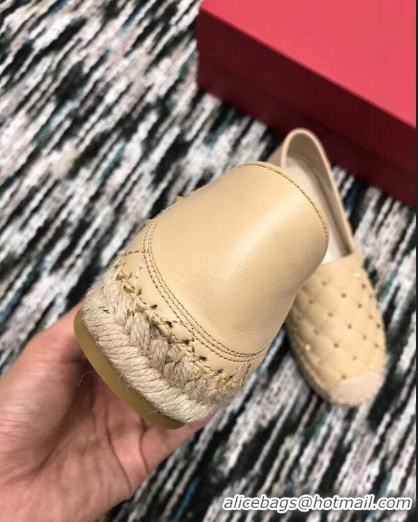 Trendy Design Valentino Rockstud Spike Espadrilles VT40817 Nude 2019