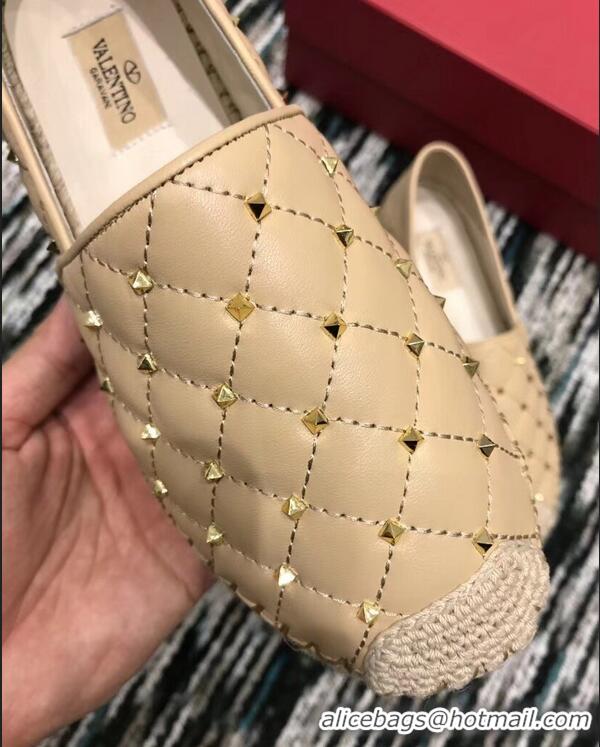 Trendy Design Valentino Rockstud Spike Espadrilles VT40817 Nude 2019