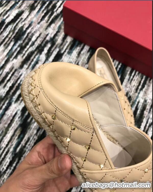 Trendy Design Valentino Rockstud Spike Espadrilles VT40817 Nude 2019