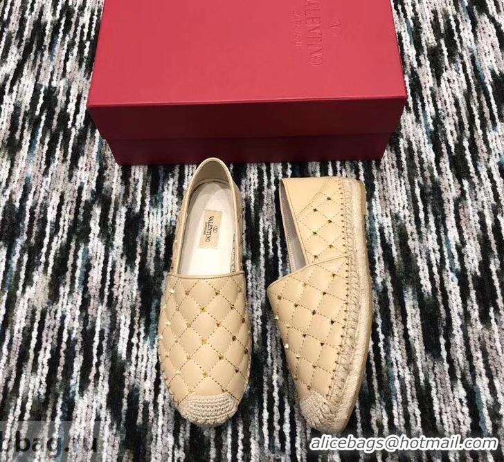 Trendy Design Valentino Rockstud Spike Espadrilles VT40817 Nude 2019