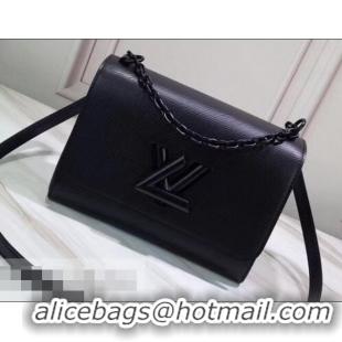 Imitation Louis Vuitton EPI Leather Twist MM Bag M53236 All Black 2019