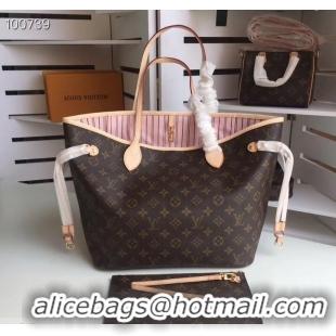 Imitation Louis Vuittom Monogram Canvas Neverfull MM Bag M63908 Pink