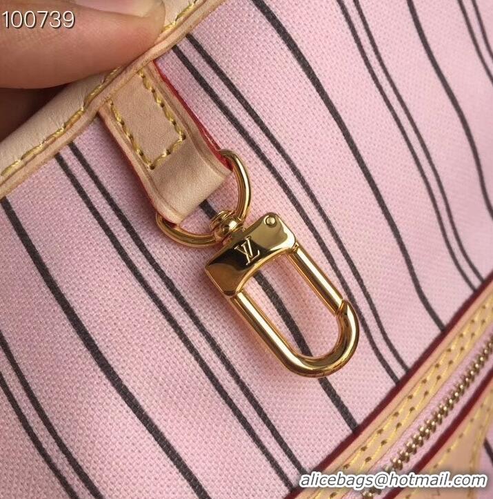 Imitation Louis Vuittom Monogram Canvas Neverfull MM Bag M63908 Pink