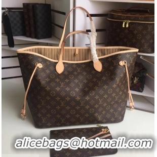 Discount Louis Vuittom Monogram Canvas Neverfull GM Bag beige M40990