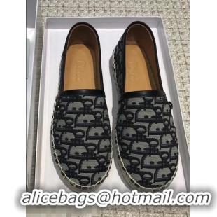 Famous Brand Dior Flat Oblique Canvas Espadrille D3149 Blue