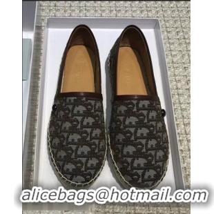 Buy Inexpensive Dior Flat Oblique Canvas Espadrille D3149 Gray